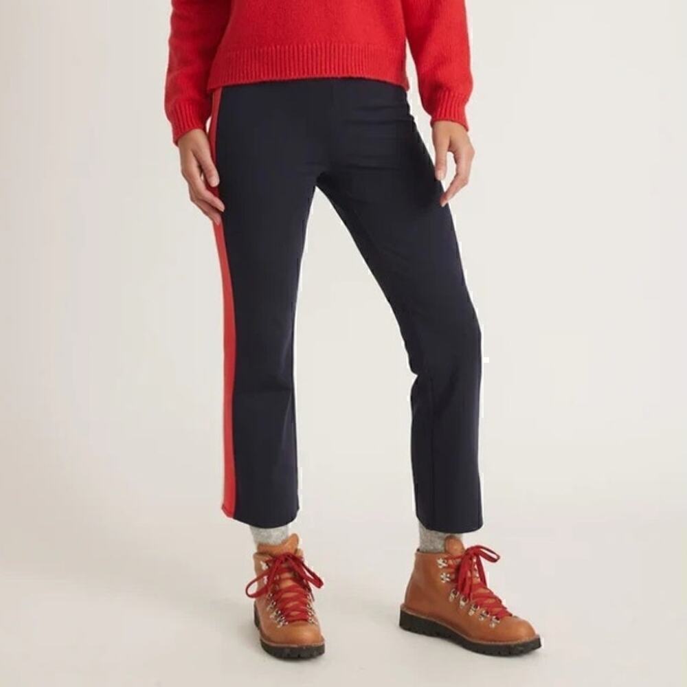 Marine Layer Archive Jordan Ponte Pant Straight Leg Navy Red White Stripe NWT 0